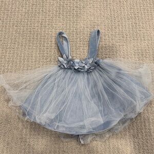 Charming Kids Tulle Costume Dress with Floral Accents